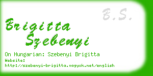 brigitta szebenyi business card